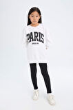 DeFacto Kız Çocuk 2'li Takım Baskılı Sweatshirt Uzun Tayt D6453A8NSWT34