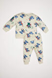 DeFacto Kız Bebek 2'li Takım Disney Lilo & Stitch Bisiklet Yaka Sweatshirt Beli Lastikli Eşofman Altı D6704A524WNBG744