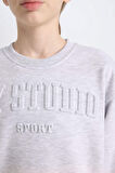 DeFacto Kız Çocuk Gri Bisiklet Yaka Baskılı Sweatshirt D6628A824AUGR379