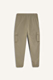 DeFactoFit Sporcu Jogger Eşofman Altı Slim Fit Dar Kesim Dokuma Kargo Cepli Standart Paça D3884AX24WNKH465