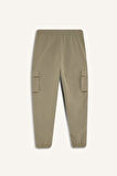 DeFactoFit Sporcu Jogger Eşofman Altı Slim Fit Dar Kesim Dokuma Kargo Cepli Standart Paça D3884AX24WNKH465