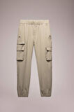 DeFactoFit Sporcu Jogger Eşofman Altı Slim Fit Dar Kesim Dokuma Kargo Cepli Standart Paça D3884AX24WNKH465