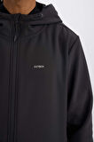 DeFactoFit Su İtici Regular Fit Kapüşonlu Fermuarlı Softshell Mont D6178AX25SPAR220