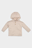 DeFacto Erkek Bebek Kapüşonlu Etiket Baskılı Düğmeli Sweatshirt D8286A524WNBG286