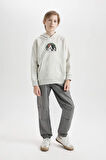 DeFacto Erkek Çocuk Oversize Geniş Kalıp Baskılı Kapüşonlu Sweatshirt D5387A824WNER123