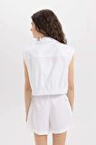 DeFacto Regular Fit Gabardin Kolsuz Gömlek C9232AX24SMWT79