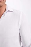 DeFacto Modern Fit Polo Yaka Poplin Uzun Kollu Beyaz Gömlek R4340AZNSWT60