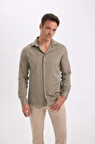 DeFacto Modern Fit Polo Yaka Poplin Uzun Kollu Gömlek R4340AZNSKH465