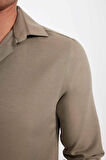 DeFacto Modern Fit Polo Yaka Poplin Uzun Kollu Gömlek R4340AZNSKH465