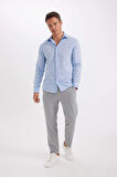 DeFacto Modern Fit Polo Yaka Poplin Uzun Kollu Gömlek R4340AZNSBE809
