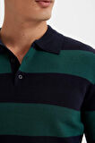DeFacto Standart Fit Normal Kesim Çizgili Polo Yaka Triko Kazak Y4194AZ24WNGN852
