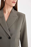Crop Ceket Yaka Blazer Ceket