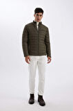 DeFacto Slim Fit Dar Kesim Dik Yaka Fermuarlı Cepli Suni Deri Ceket Mont X4014AZ24WNKH254