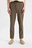 DeFacto Relax Fit Rahat Kesim Düz Paça Krinkıl Yazlık Kumaş Pantolon C3930AX24SMKH264