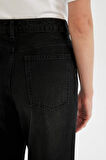 Relax Fit Yüksek Bel Bilek Boy Jean Pantolon
