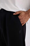 Defacto Z9112 Siyah DeFactoFit Slim Fit Sporcu İnce Jogger Eşofman Altı Dar Kesim Skuba Dalgıç Kumaş Standart Paça Beli Bağcıklı Lastikli Paça