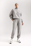 DeFactoFit Fermuarlı Dik Yaka Sporcu Sweatshirt D1703AX24AUGR93