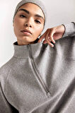 DeFactoFit Fermuarlı Dik Yaka Sporcu Sweatshirt D1703AX24AUGR93