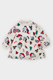 DeFacto Kız Bebek Disney Mickey & Minnie Bisiklet Yaka Yılbaşı Temalı Uzun Kollu Elbise D7431A524WNER233