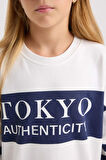 DeFacto Kız Çocuk Oversize Geniş Kalıp Bisiklet Yaka Baskılı Sweatshirt D3806A824WNNV241