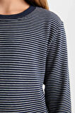 DeFacto Kız Çocuk Slim Fit Dar Kesim Bisiklet Yaka Çizgili Uzun Kollu Tişört D0704A824AUNV241