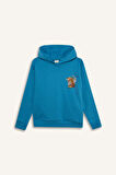 DeFacto Erkek Çocuk 2'li Takım Kapüşonlu Baskılı Sweatshirt Beli Lastikli Eşofman Altı D6872A824CWBE535