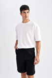 DeFacto Relax Fit Pamuklu Bermuda Şort D7917AX24SMBK81