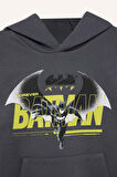 DeFacto Erkek Çocuk Batman Kapüşonlu Kanguru Cepli Sweatshirt D6740A824WNAR58