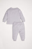 DeFacto Kız Bebek Pijama Takımı Bisiklet Yaka Yılbaşı Temalı Uzun Kollu Velur Üst Beli Lastikli Uzun Alt D7174A524WNPR247