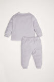 Kız Bebek Pijama Takımı Bisiklet Yaka Yılbaşı Temalı Uzun Kollu Velur Üst Beli Lastikli Uzun Alt