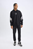 DeFactoFit Jogger Eşofman Altı NBA Chicago Bulls Slim Fit Dar Kesim Cepli Lastikli Paça D5631AX24AUBK81