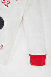 DeFacto Kız Bebek Disney Mickey & Minnie Yılbaşı Temalı Pijama Takımı Bisiklet Yaka Uzun Kollu Üst Beli Lastikli Alt D7162A524WNRD79