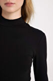 Coool Yarım Balıkçı Yaka Basic Düz Uzun Kollu Bodysuit
