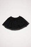 DeFacto Kız Bebek 2'li Takım Bisiklet Yaka Parlak Baskılı Sweatshirt Tütü Etek D7255A524WNBK81