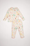 DeFacto Kız Bebek Pijama Takımı Safari Baskılı Uzun Kollu Üst Beli Lastikli Alt D8289A5NSER233