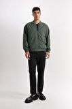 DeFacto Slim Fit Bomber Mont Ceket Kolej Yaka Dar Kesim Fermuarlı Çift Cepli Mevsimlik Hafif D7319AX25SPGN498