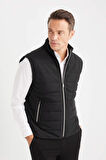 DeFacto Slim Fit Dar Kesim Dik Yaka Fermuarlı Yelek D7536AX25SPBK27