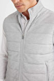 DeFacto Slim Fit Dar Kesim Dik Yaka Fermuarlı Yelek D7536AX25SPGR221