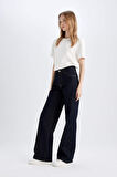 DeFacto Straight Wide Fit Yüksek Bel Geniş Bol Paça Uzun Jean Pantolon D5123AX24AUNM34