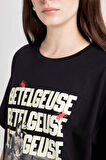 Coool Beetlejuice Oversize Fit Bisiklet Yaka Baskılı Kısa Kollu Tişört