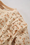 DeFacto Kız Bebek Bisiklet Yaka Çiçek Desenli İçi Yumuşak Tüylü Sweatshirt D7186A524WNBG744