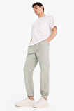DeFacto Jogger Slim Fit Dar Kesim Beli Bağcıklı Gabardin Pantolon D8607AX25SPGN1255
