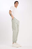 DeFacto Jogger Slim Fit Dar Kesim Beli Bağcıklı Gabardin Pantolon D8607AX25SPGN1255