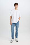 DeFacto Slim Tapered Fit Dar Kalıp Normal Bel Daralan Paça Jean Pantolon D8745AX24AUNM28