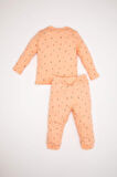 Kız Bebek Çiçekli Uzun Kollu 2'li Pijama Takımı
