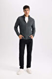 DeFacto Yazlık Gabardin Chino Kanvas Pantolon Slim Fit Dar Kesim Dar Paça Cepli B2089AX25SPBK81