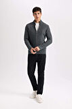 DeFacto Yazlık Gabardin Chino Kanvas Pantolon Slim Fit Dar Kesim Dar Paça Cepli B2089AX25SPBK81