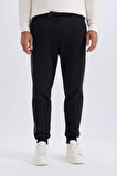 Regular Fit Beli Bağcıklı Lastikli Paça Cepli Basic Düz Kalın Jogger Eşofman Altı