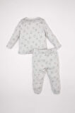 DeFacto Erkek Bebek Pijama Takımı Ayı Desenli Uzun Kollu Fitilli Kaşkorse Üst Beli Lastikli Uzun Alt D6808A5NSGR470