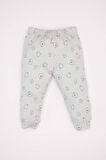 DeFacto Erkek Bebek Pijama Takımı Ayı Desenli Uzun Kollu Fitilli Kaşkorse Üst Beli Lastikli Uzun Alt D6808A5NSGR470